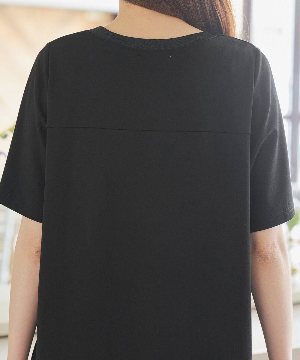 Tiaclasse 【洗える】   メッシュプリーツドッキングプルオーバー 