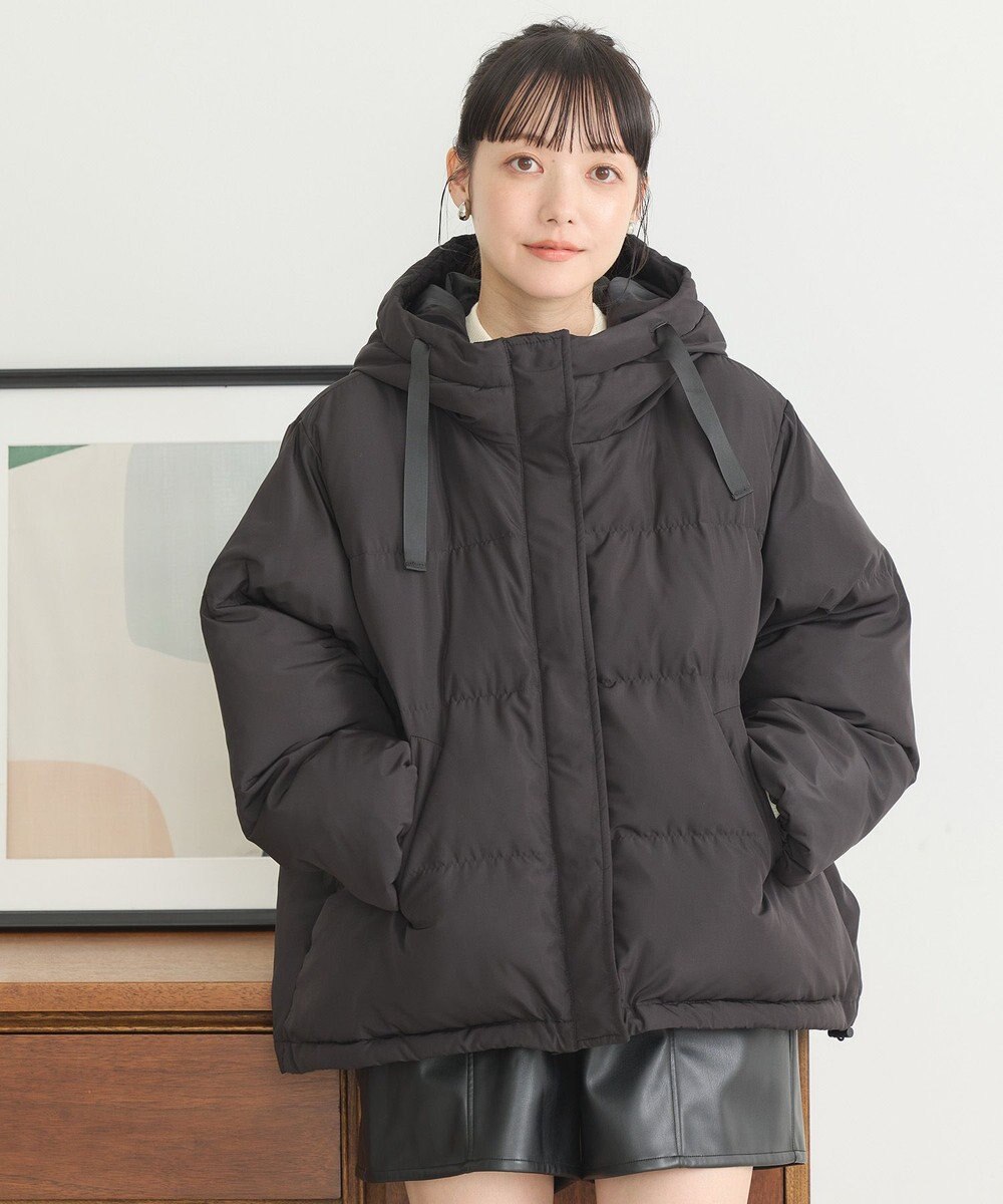 earth music&ecology フーディーパファーブルゾン 