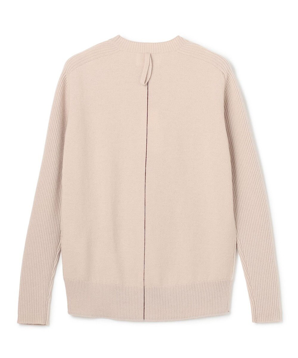 BEIGE， 【洗える】POMPE / ウールカシミヤ配色ラインクルーネックニット 