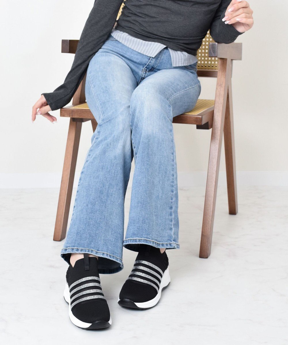 Bridget Birkin 【Bridget Birkin】ビジューニットヒールアップスニーカー 