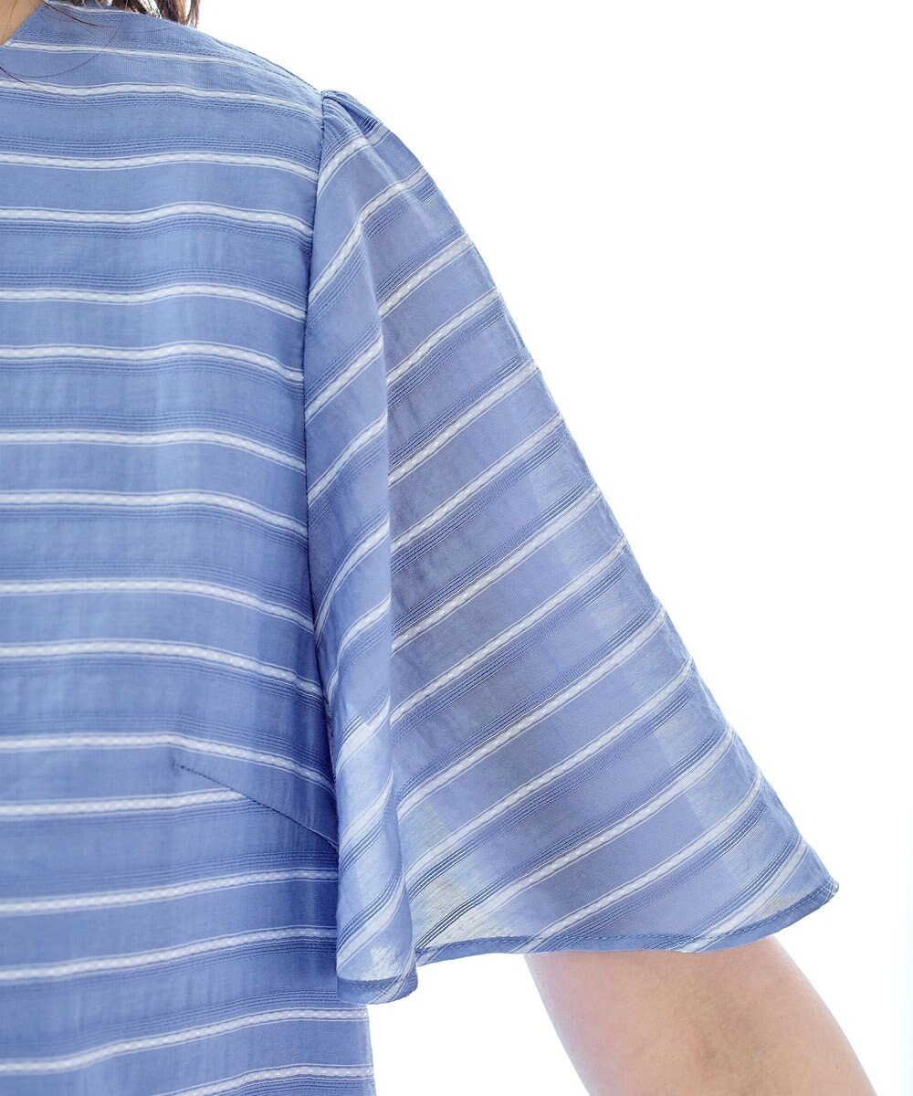 Tiaclasse 【洗える】ランダムボーダーチュニックブラウス 