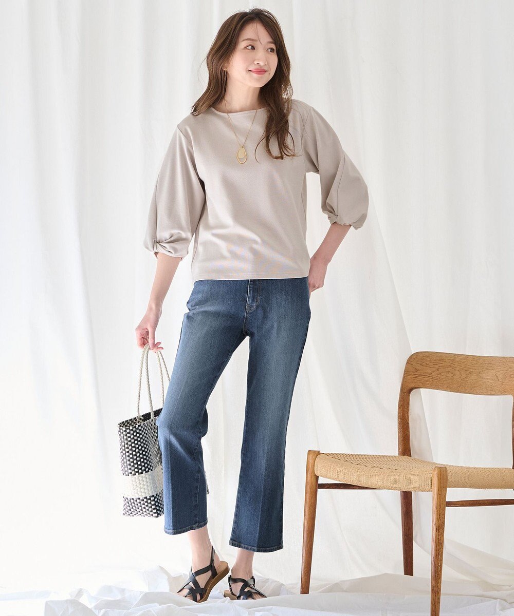 ANY 【洗濯機可/ストレッチ】デニムフレアパンツ 