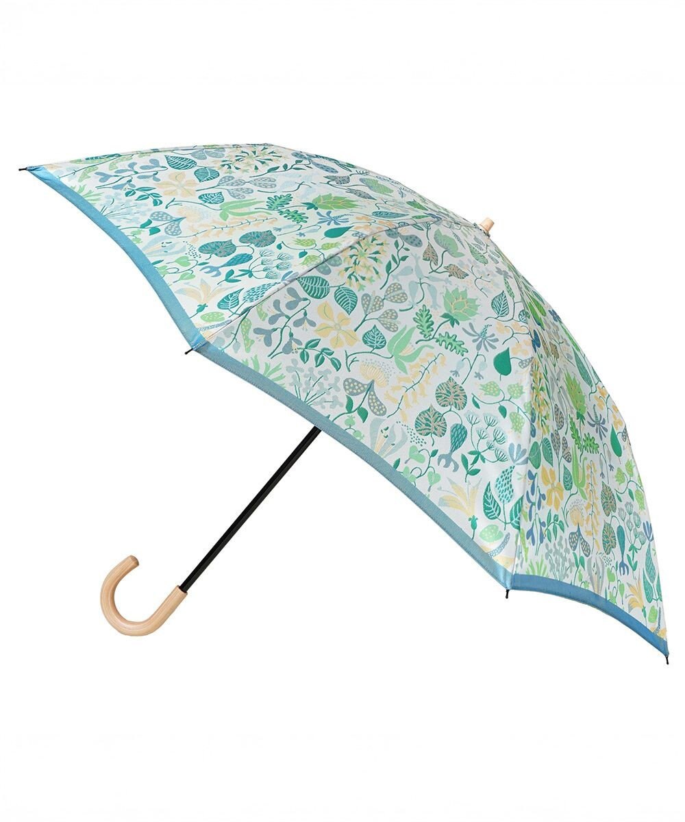 槇田商店 <新柄登場>Stig Lindberg HERBARIUM BRIGHT ライムグリーン 折りたたみ傘 