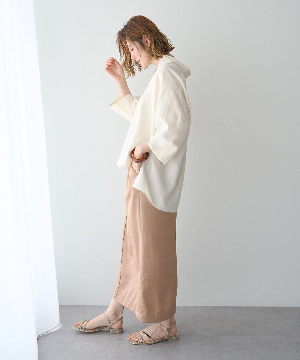 YECCA VECCA シャイニーツイルナロースカート 