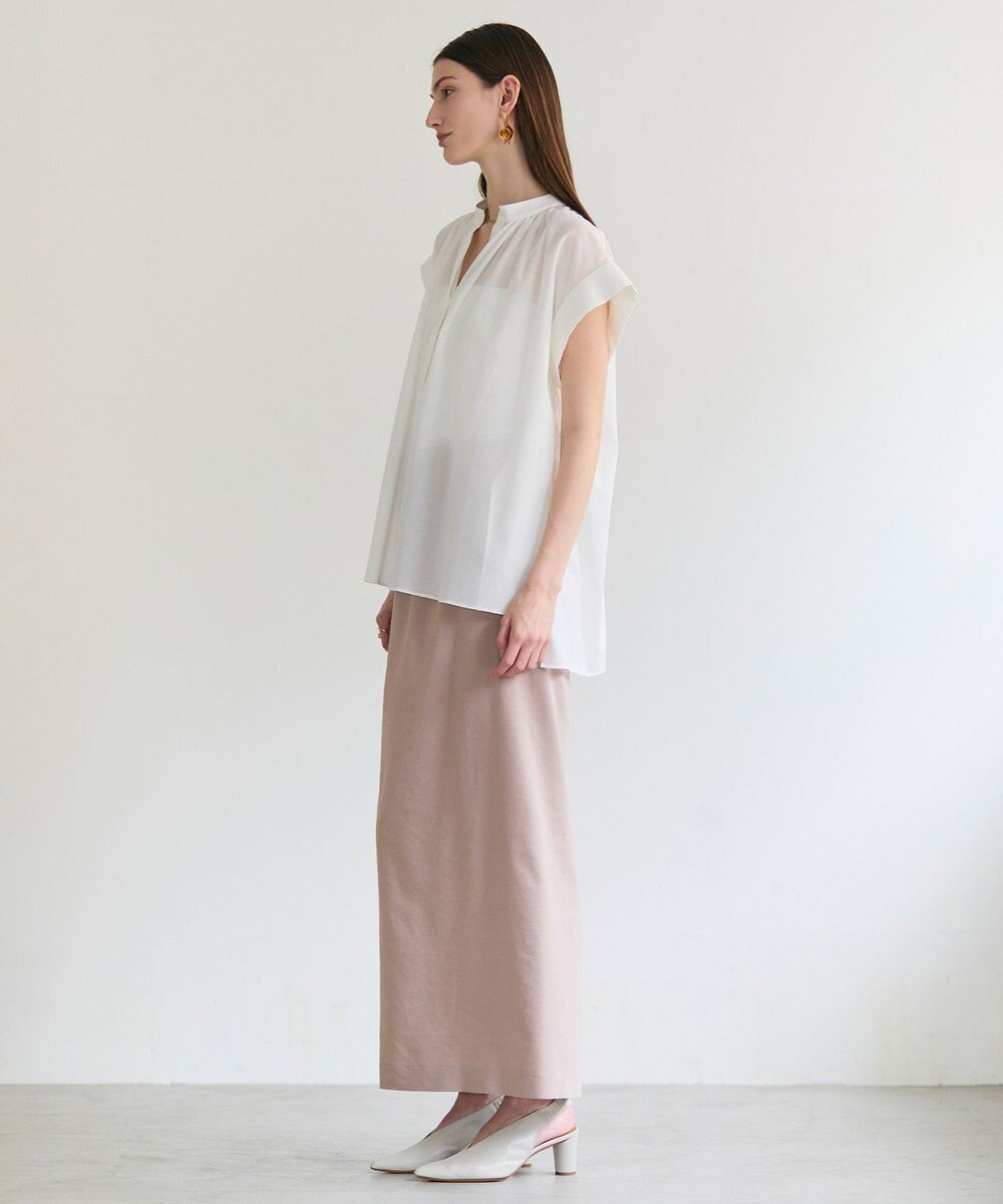 BEIGE， SPINEL / タックギャザー Iラインスカート 