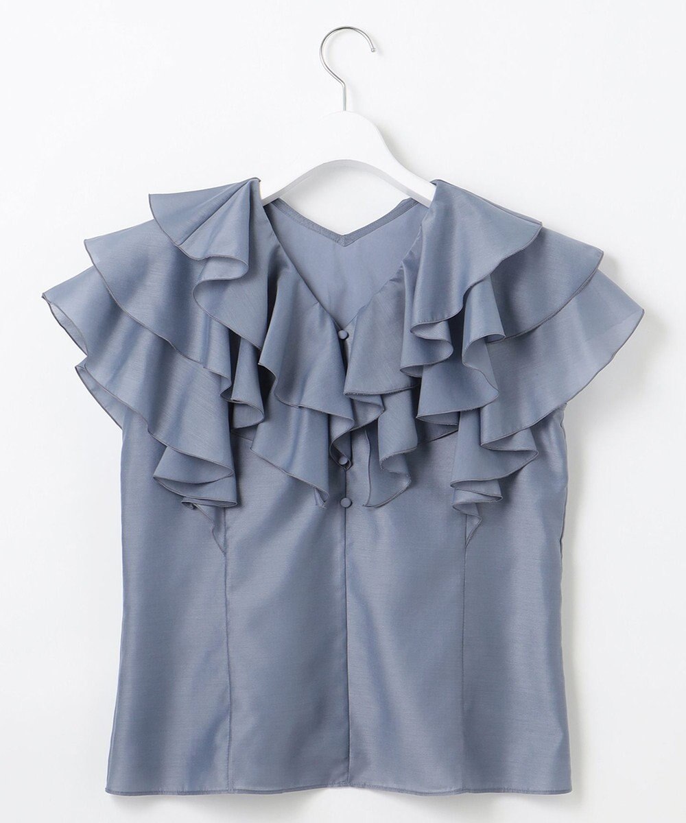 Feroux 【洗える】エアリーフリル ブラウス 