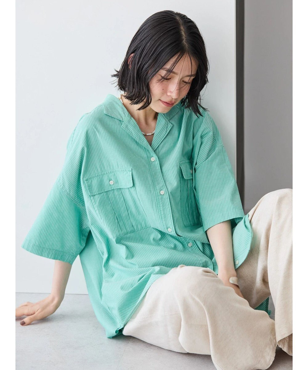 AMERICAN HOLIC 接触冷感＋ＵＶカットＷポケットＢＩＧシャツチュニック 