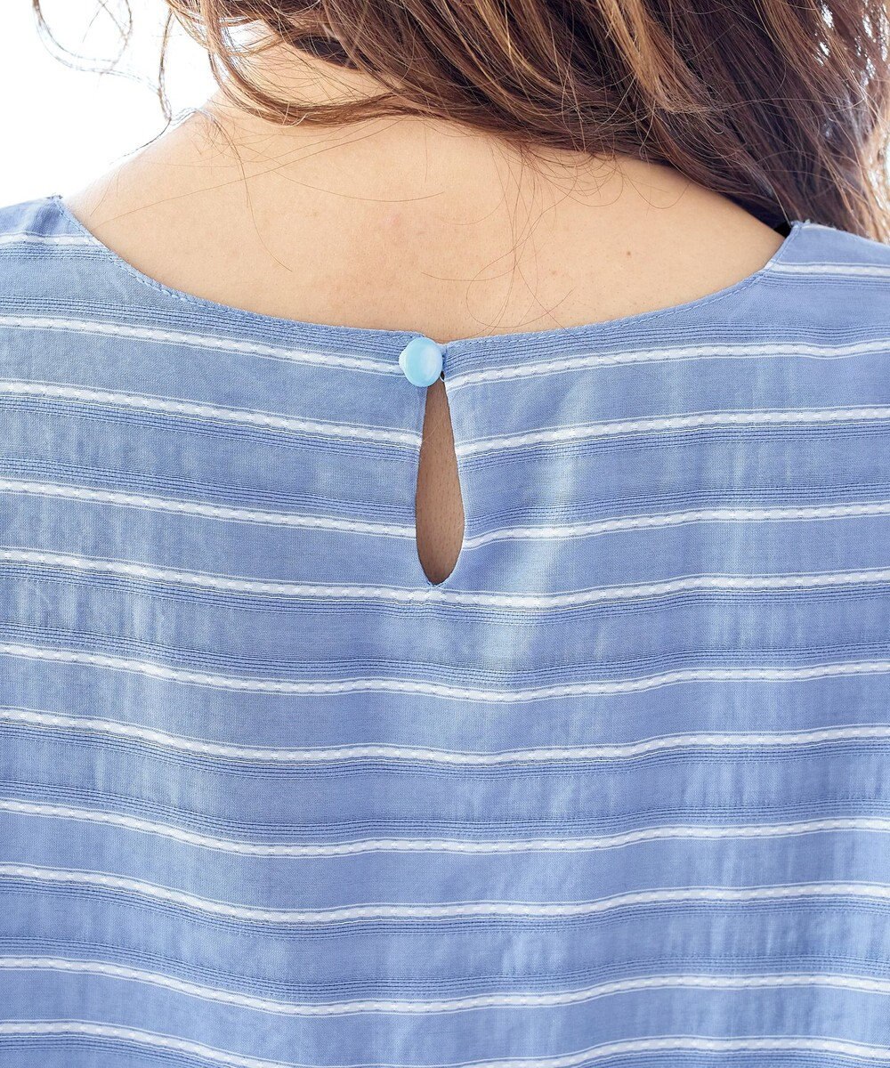 Tiaclasse 【洗える】ランダムボーダーチュニックブラウス 