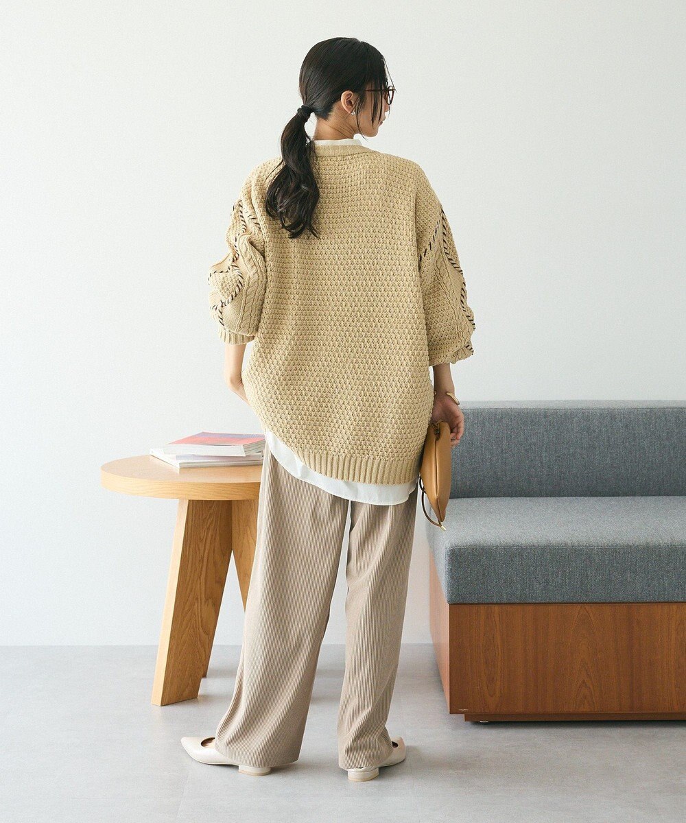 CRAFT STANDARD BOUTIQUE ハンドステッチケーブルニットチュニック 