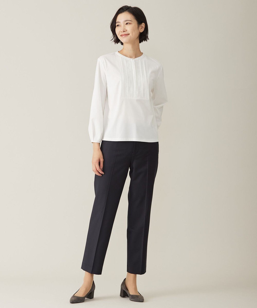 J.PRESS LADIES S 【吸水速乾】プレーティングジャージー ハシゴレース カットソー 