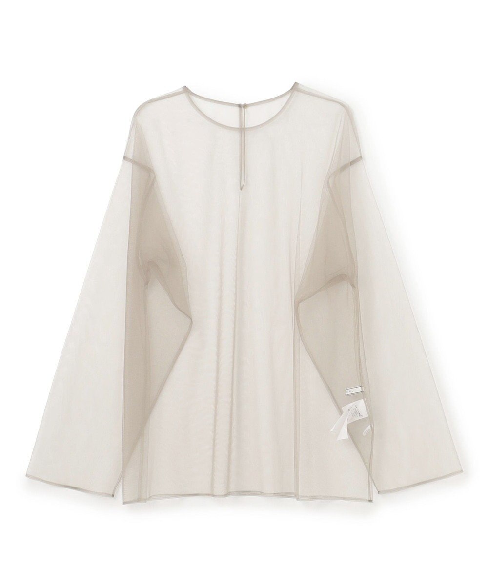 BEIGE， 【洗える・Oggi 6月号掲載】SILENE / オーバーサイズチュールブラウス 