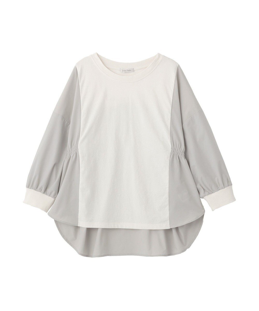 Green Parks ７分袖サイドシャーリングドッキングプルオーバ 