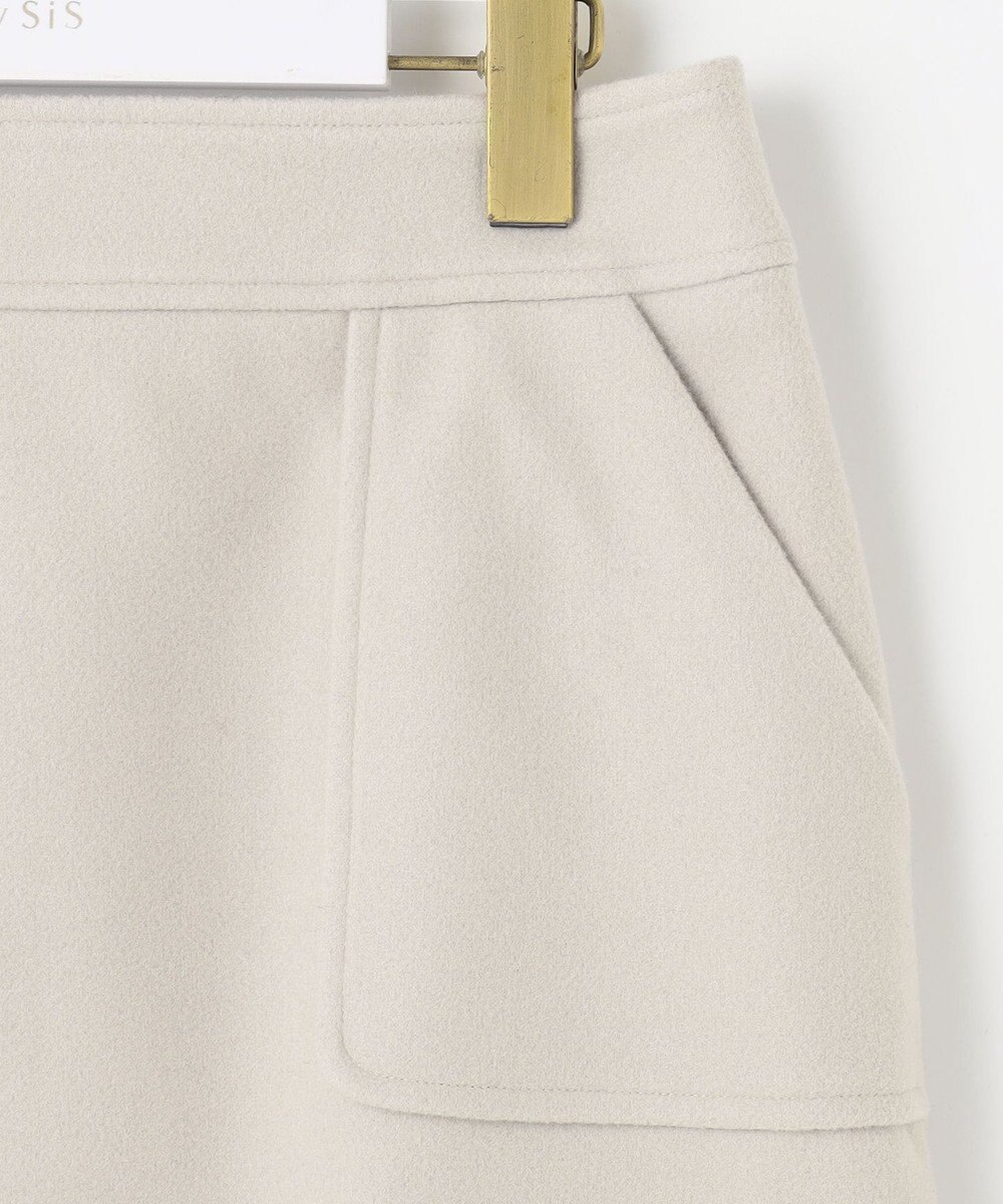 ANY SIS 【セットアップ可】メルトンライク ミニスカート 