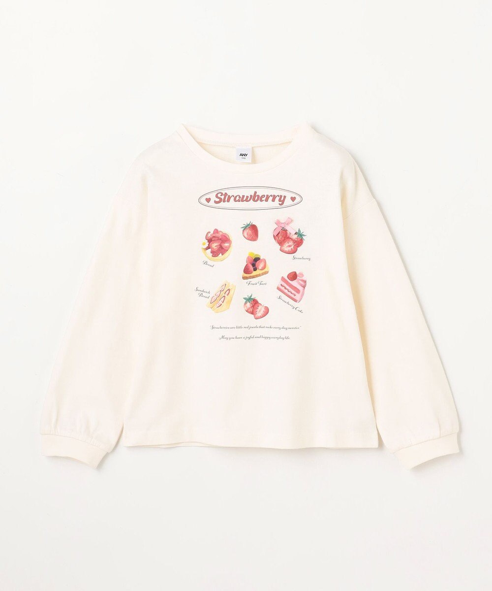 ANY KIDS 【Strawberry Collection】アートプリント 長袖Tシャツ 