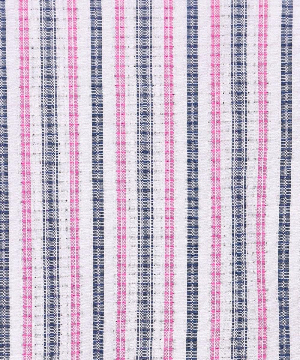 J.PRESS MEN 【KING SIZE 】【吸水速乾 / 接触冷感 / 高通気性】Aero Weave クールマックスサッカー ストライプ シャツ / B.D. 