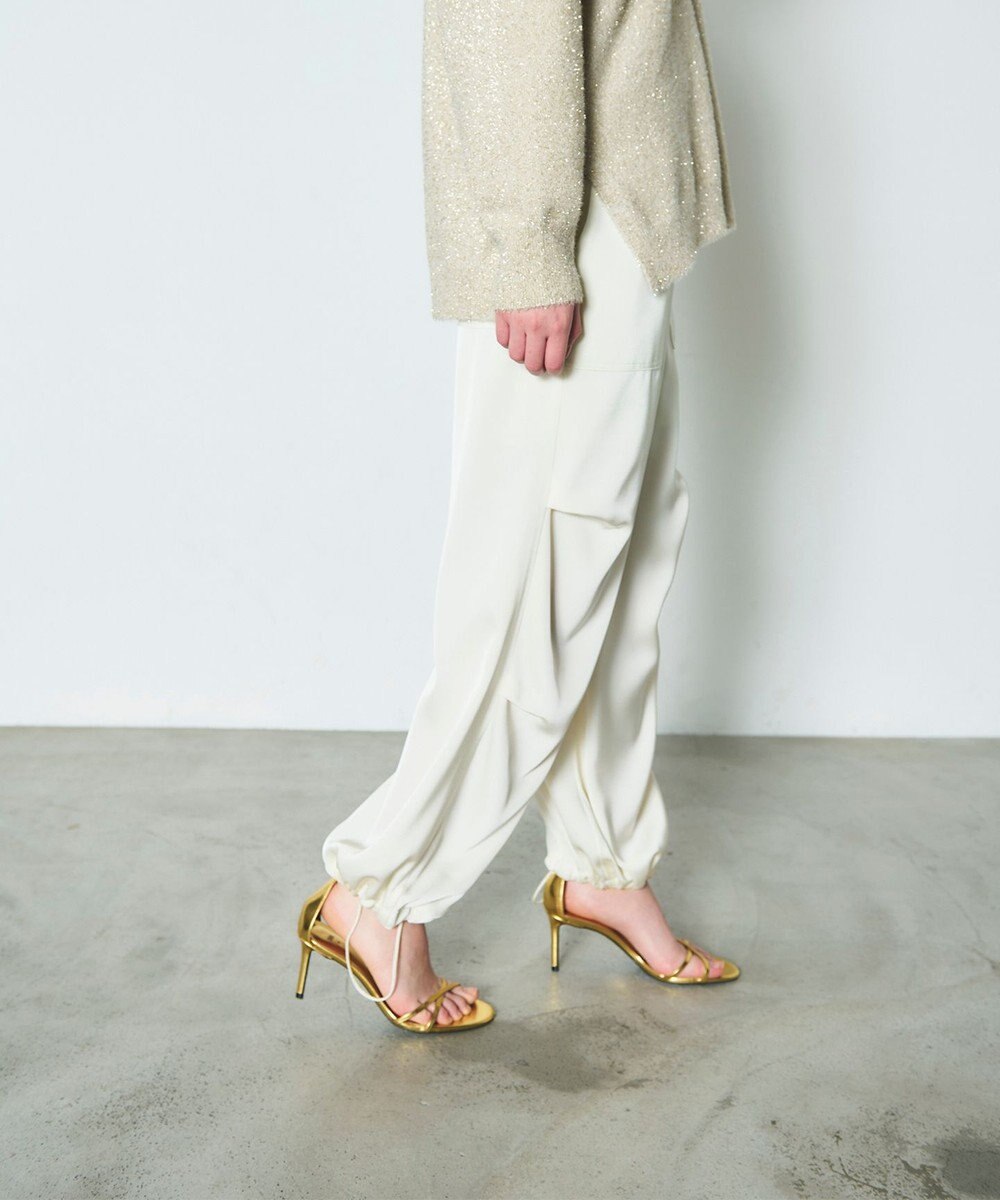 GRACE CONTINENTAL サテンワークパンツ 