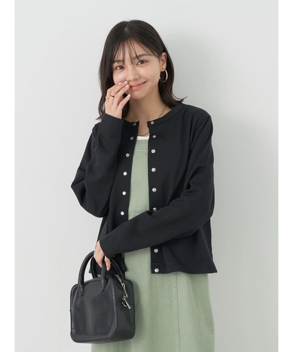 earth music&ecology パールスナップボタンカーディガン 