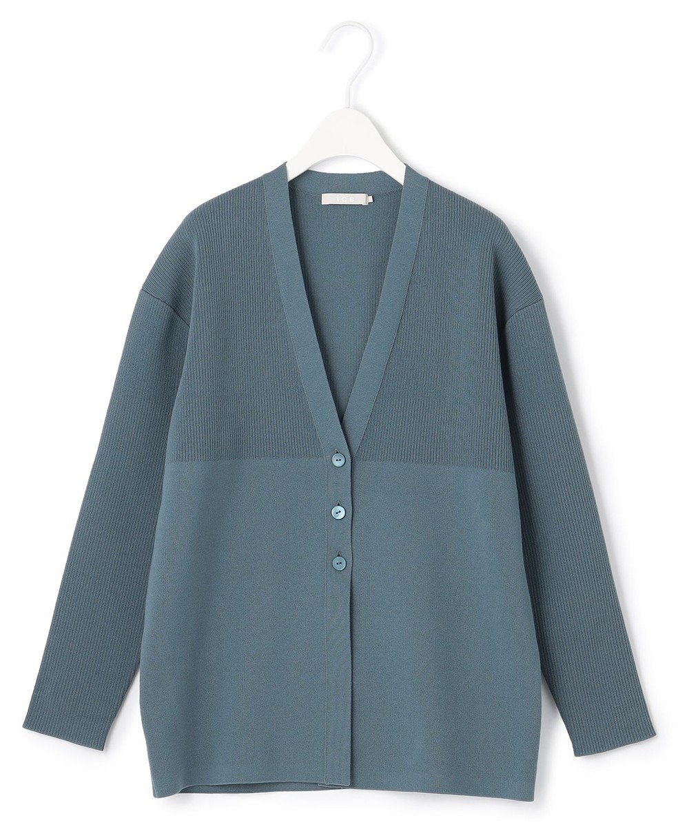 ICB 【洗える】コットンポリエステルスムース カーディガン 