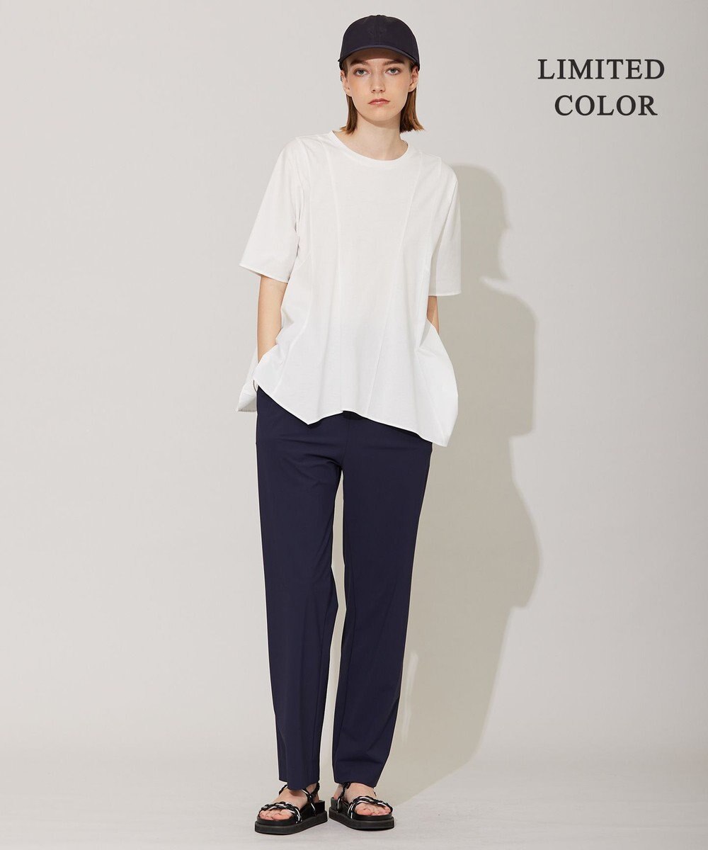 ICB L 【接触冷感・UVカット・速乾・洗える】マットスキューバ セミワイドパンツ 