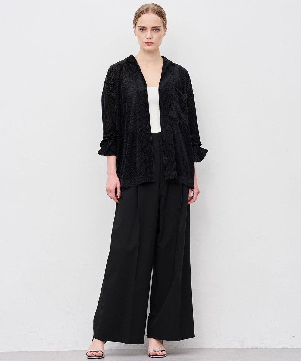 uncrave TRツイル ワイドトラウザー 