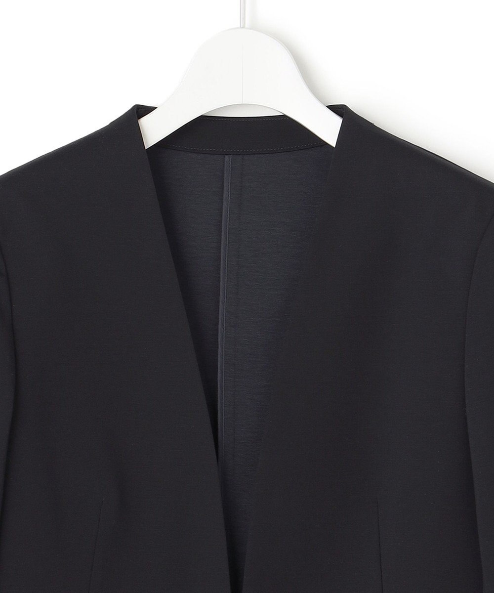 23区 S 【セットアップ対応/洗える】ストレッチポンチ ノーカラー ジャケット 