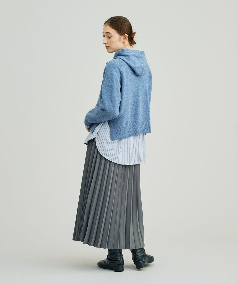 J.PRESS YORK STREET 【WOMEN】ウールカシミヤ フーディニット 