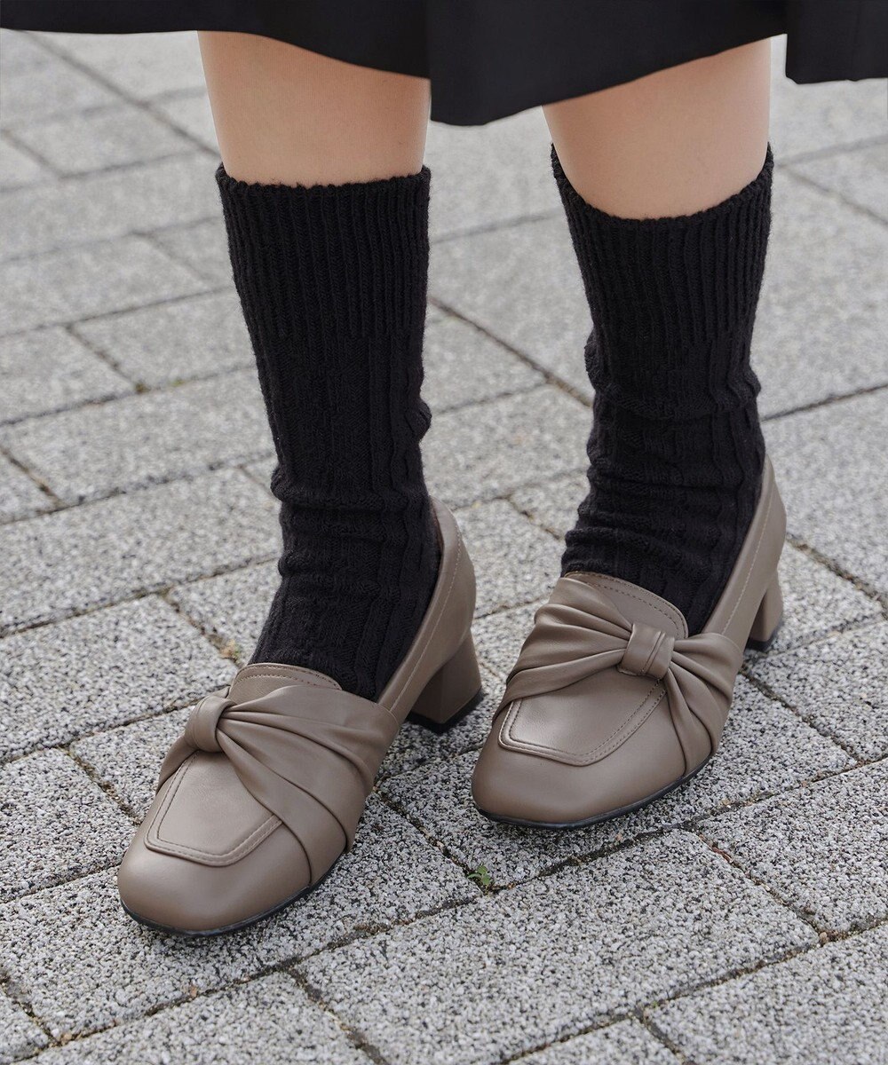 Tiaclasse ケーブル柄編みソックス 