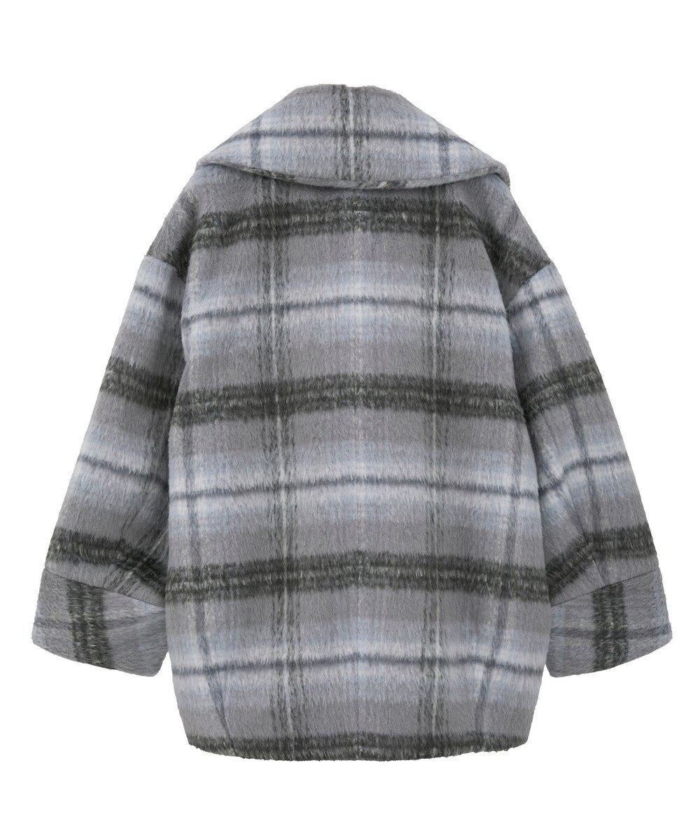 earth music&ecology チェックシャギーコート 