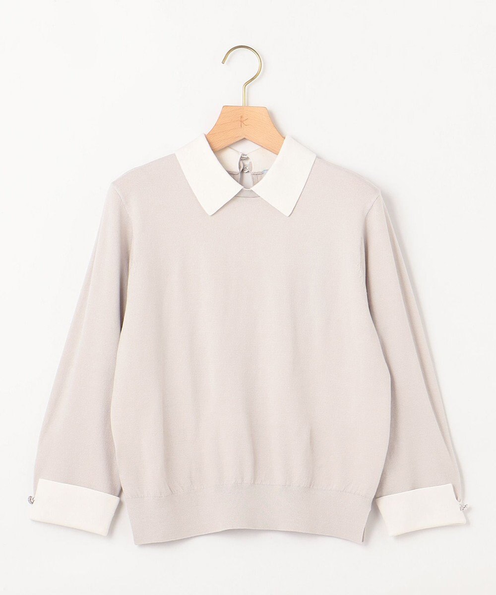 組曲 S Elena襟付きニットプルオーバー 