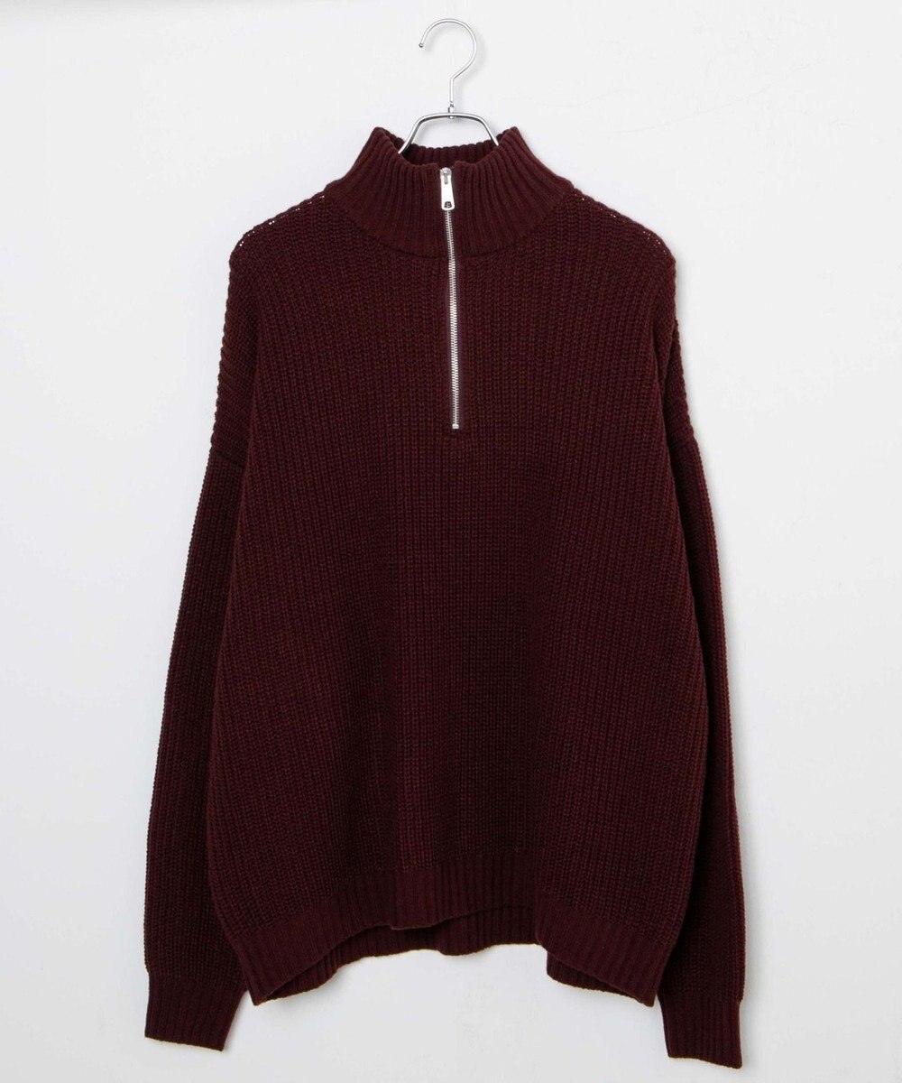 WEGO ルーズフィットハーフZIPプルオーバー 