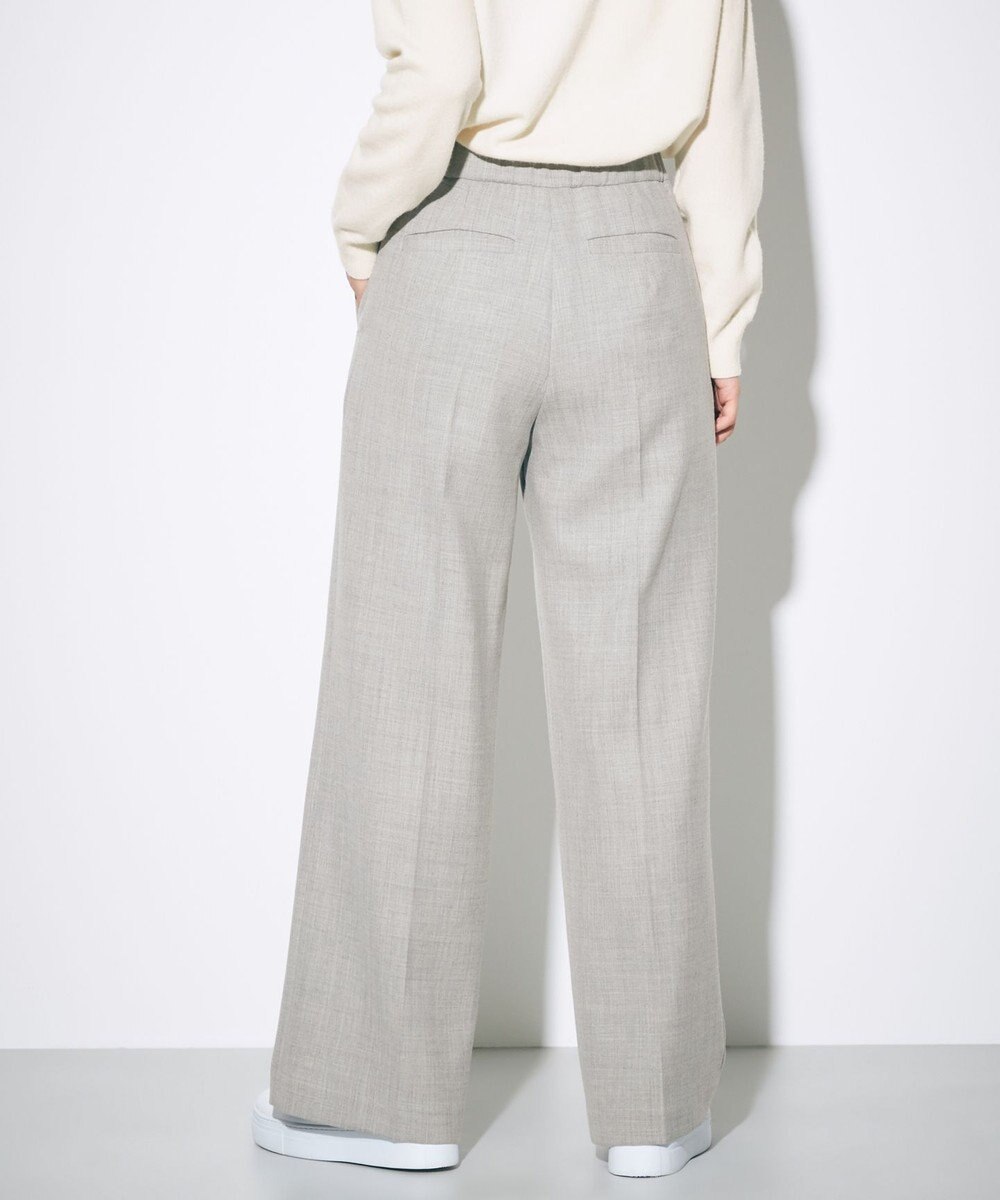GRACE CONTINENTAL ウールストレッチセミワイドパンツ 