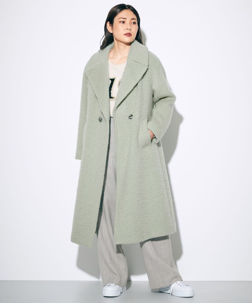 GRACE CONTINENTAL ウールストレッチセミワイドパンツ 