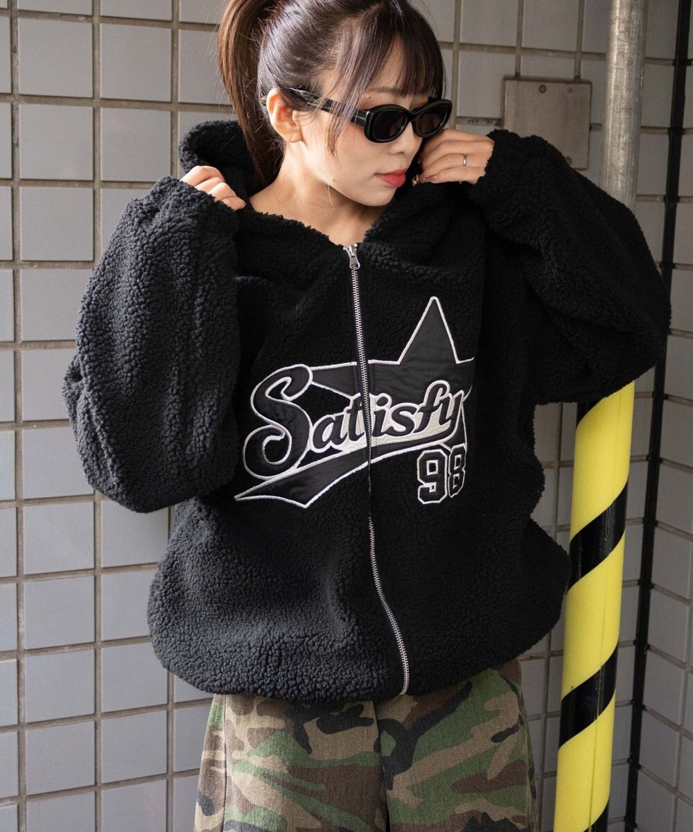 WEGO ロゴボアパーカー 