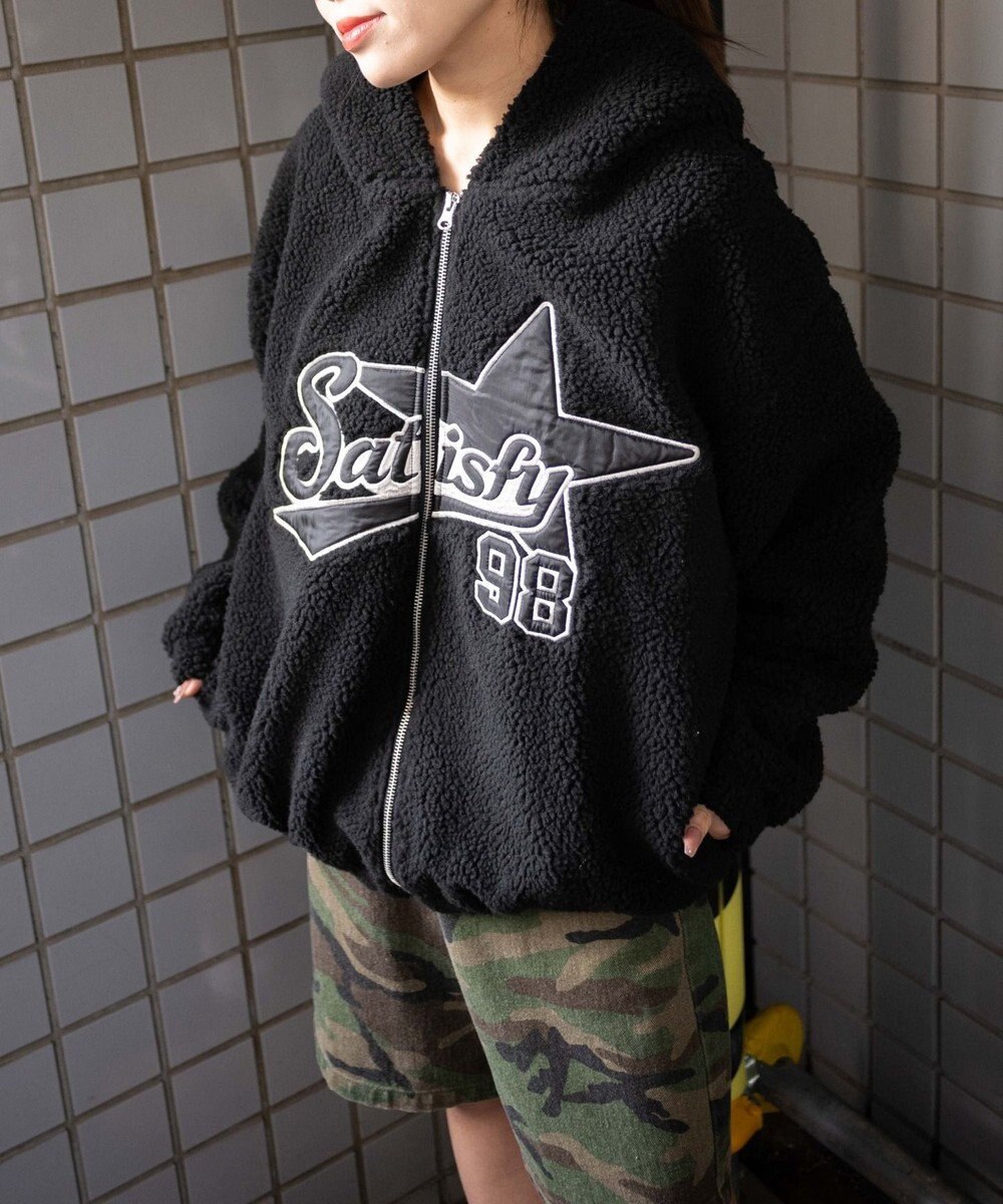 WEGO ロゴボアパーカー 