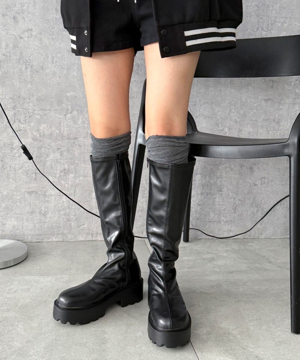 WEGO プレーンロングブーツ 