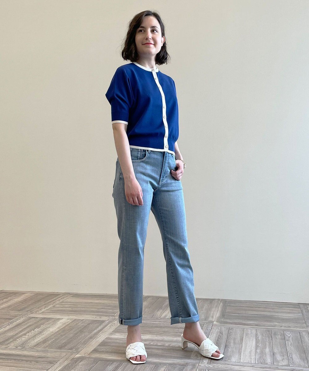 自由区 【洗える/マルチWAY】コットンアセテートニットセットアップ 