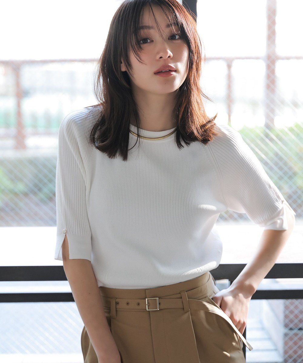 ANY SIS 【好印象ブライトニット】コクーンスリーブ ニット 