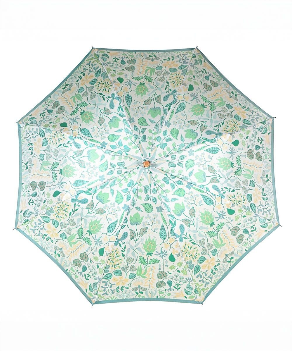 槇田商店 <新柄登場>Stig Lindberg HERBARIUM BRIGHT ライムグリーン 折りたたみ傘 