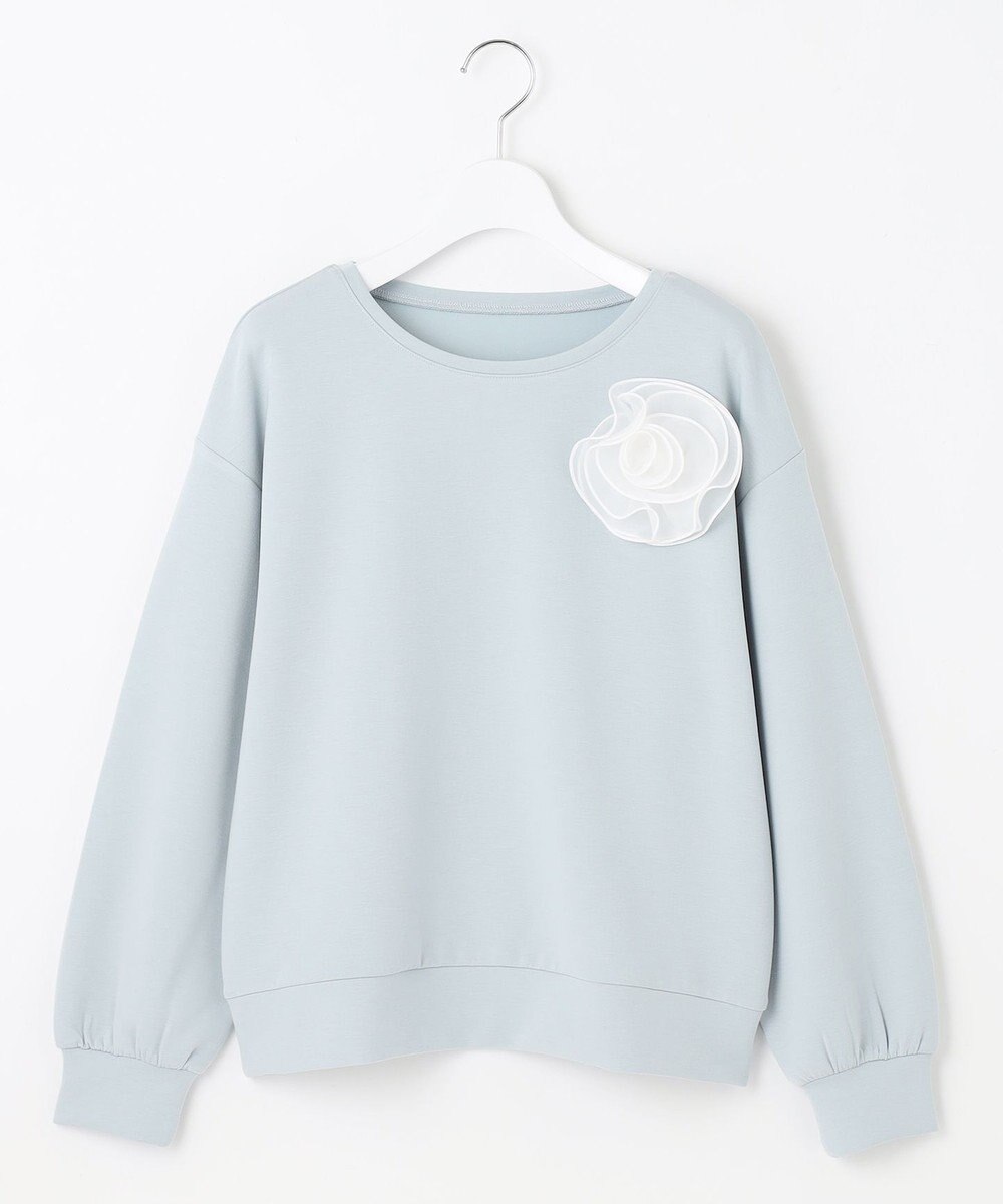 Feroux 【洗える】ローズコサージュ ダンボールプルオーバー 