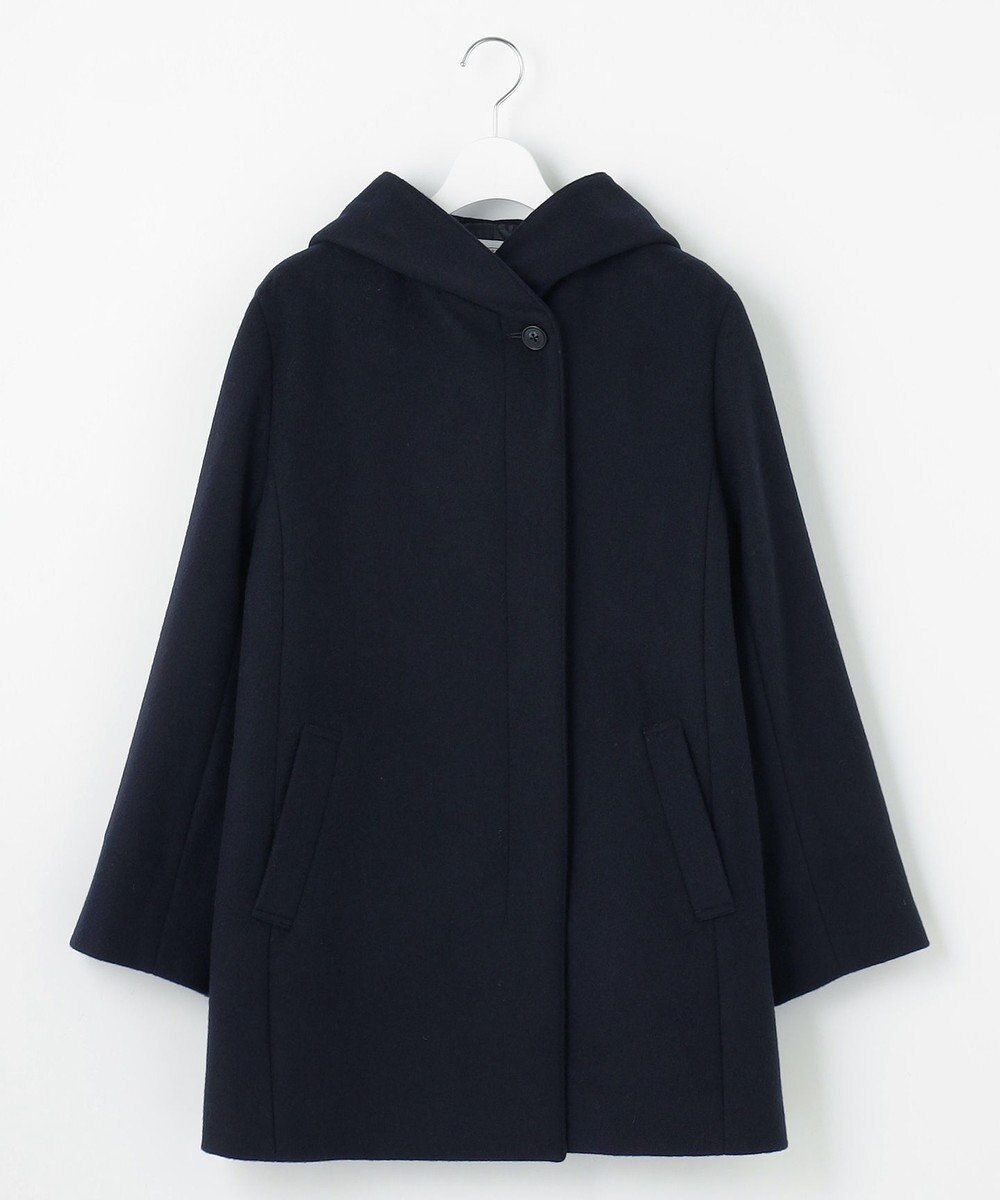 J.PRESS LADIES L ショートビーバー フーデット コート 