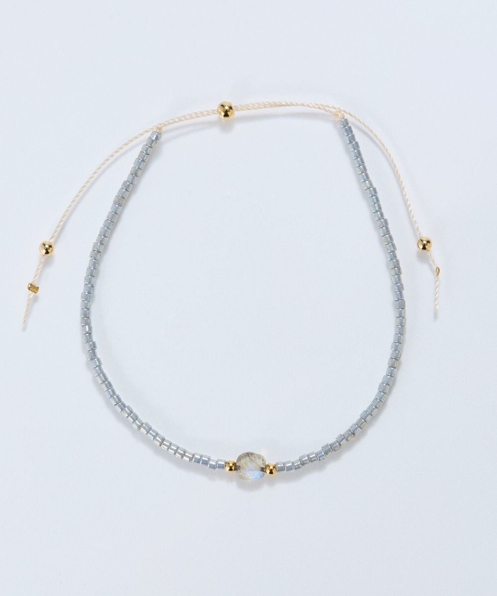 Phoebe ストーンコードブレスレット　グレー/天然石 