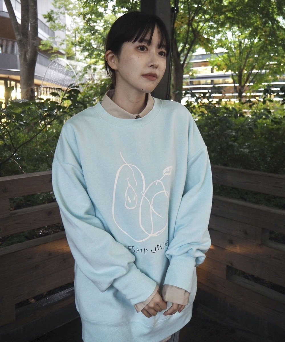 Green Parks 手書きプリントスウェット 