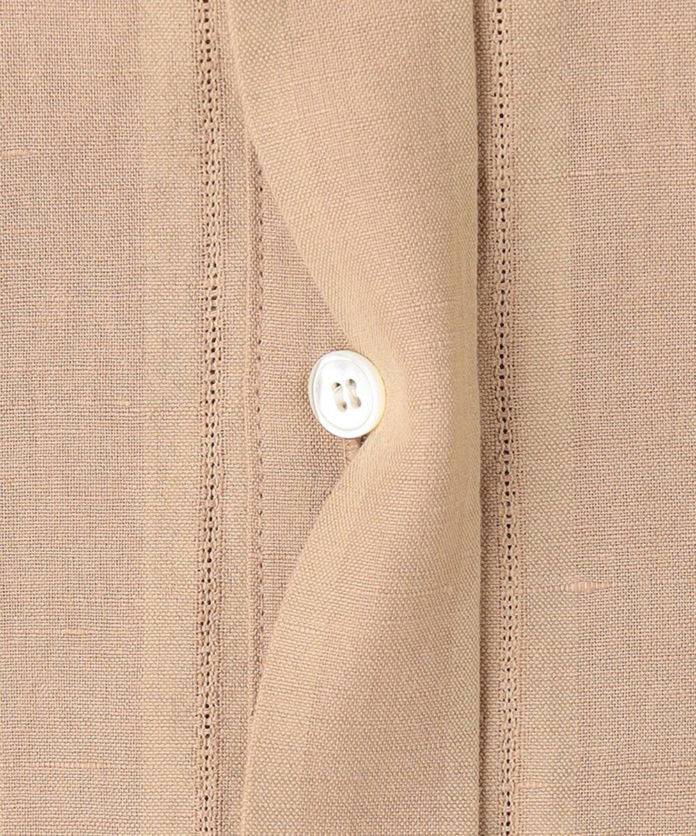 23区 L 【洗える】カラミストライプ ヘンリーネック ブラウス 