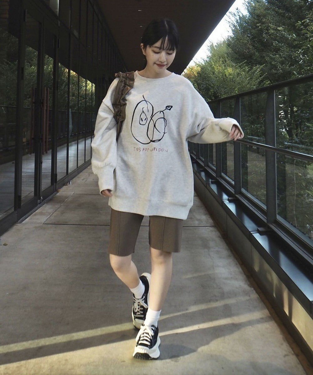 Green Parks 手書きプリントスウェット 