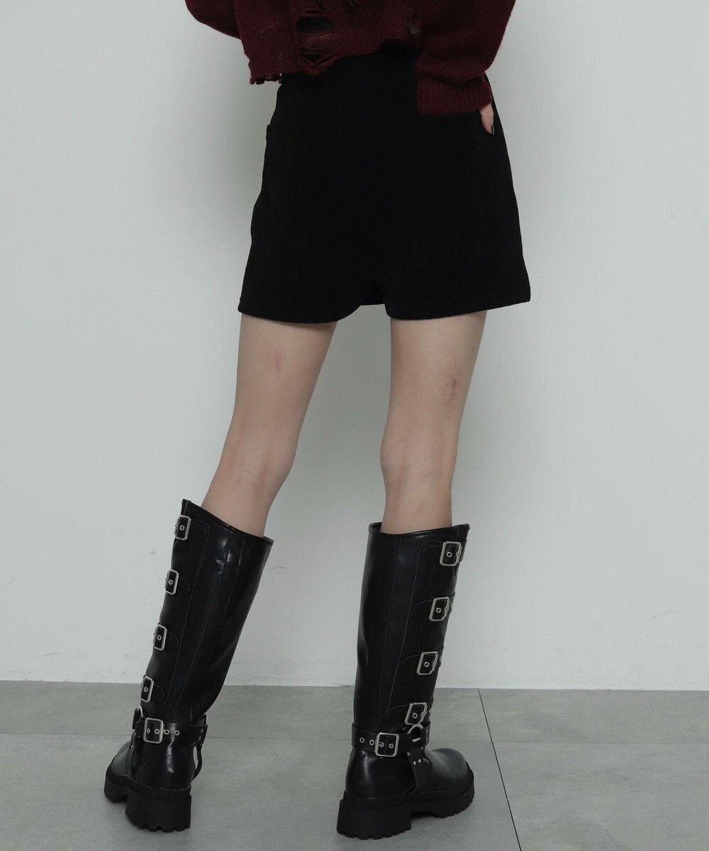 WEGO ジャガードハイウエストタイトショートパンツ 