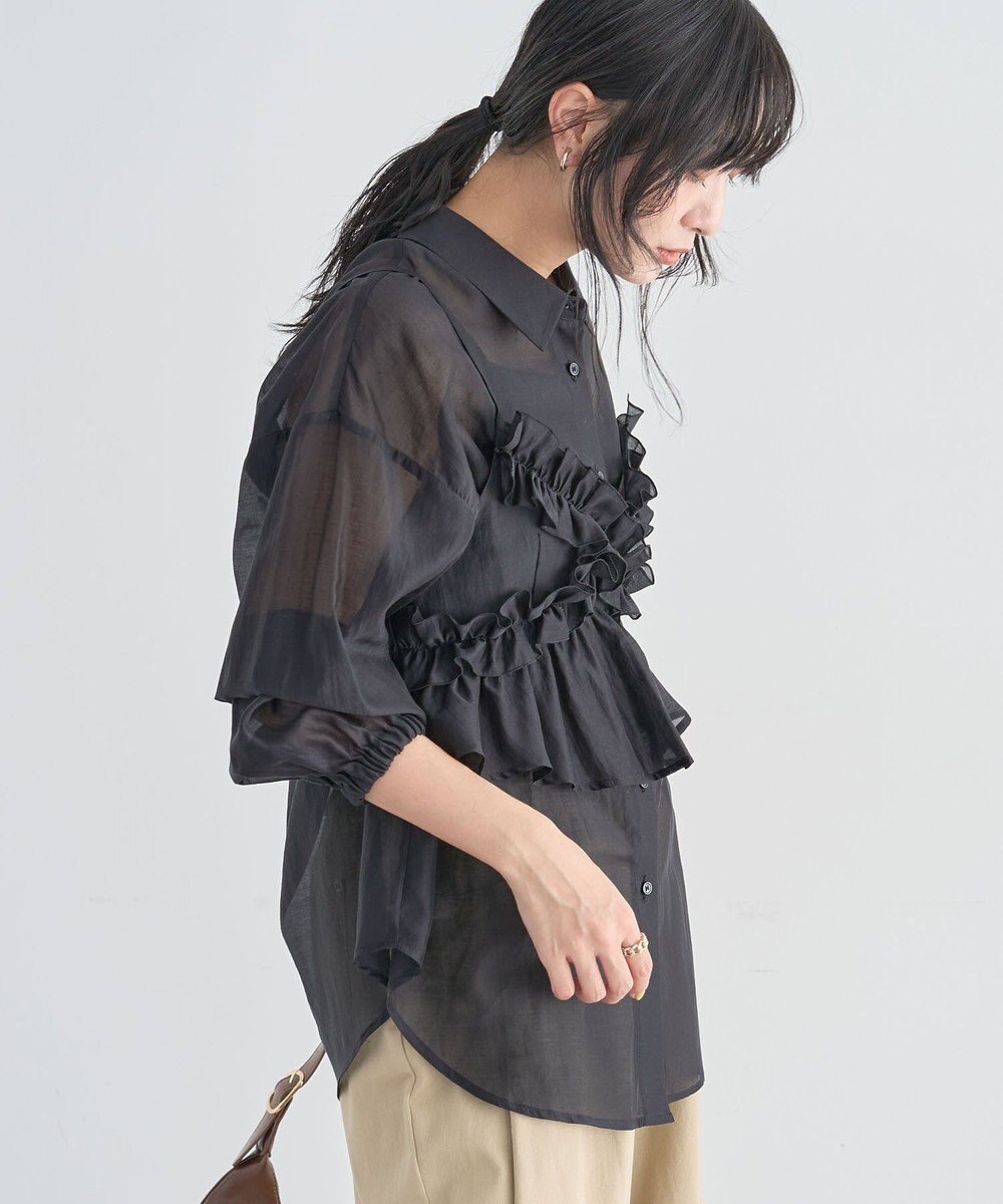 Green Parks 【WEB限定】ＳＥＴ２点フリルビスチェ＋シャツチュニックⅡ 