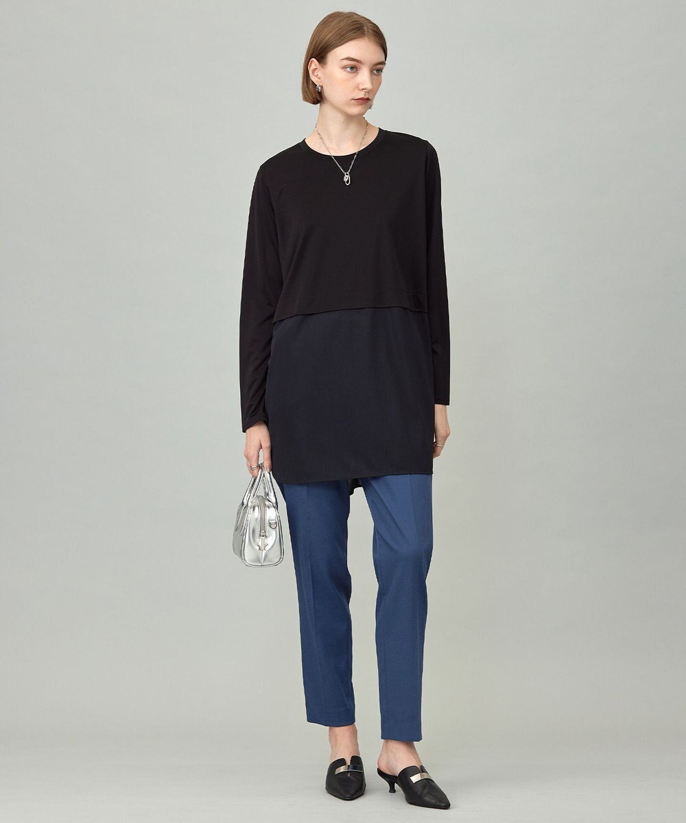 ICB L 【洗える】シアージャージーコンビ カットソー 