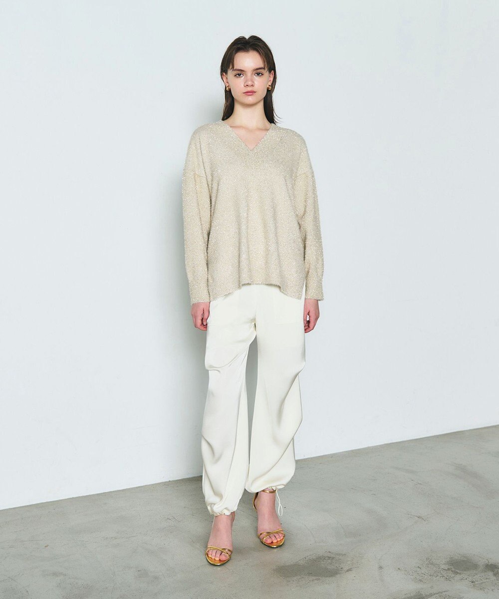 GRACE CONTINENTAL サテンワークパンツ 