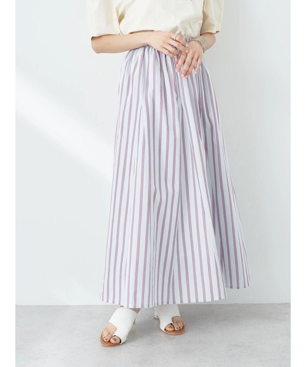 earth music&ecology ポプリンフレアスカート 