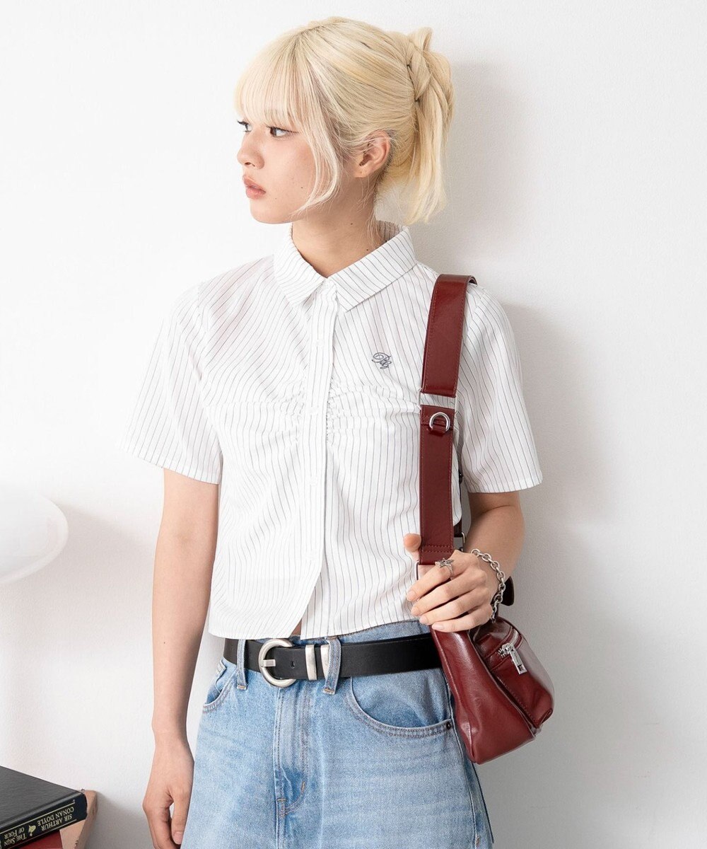 WEGO コンパクトギャザーシャツ 